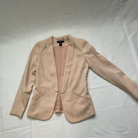 H&M Women's Jersey Jacket / Blazer,  w/ 2 Side Pockets, Long Sleeves. Size 2 - Picture 1 of 11
